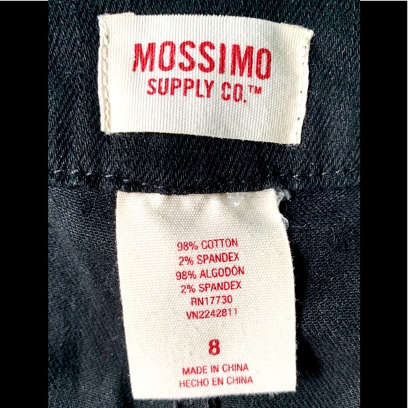 MOSSIMO Black Denim Mini Skirt Metal Buttons - Picture 4 of 4